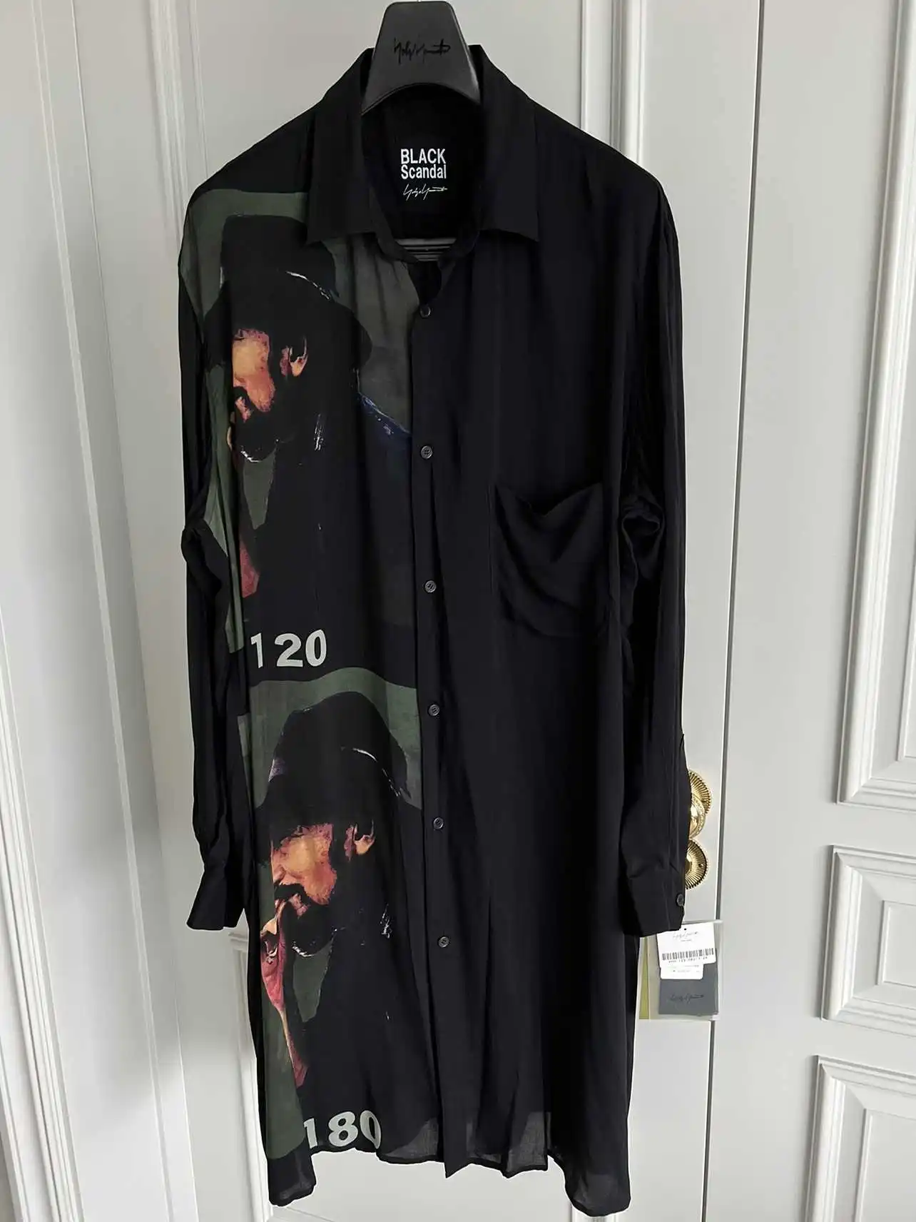 TOP-YAMAMOTO Original Design: Sleepless Tonight Silk Print Shirt - Leopard Print long-sleeved Shirt