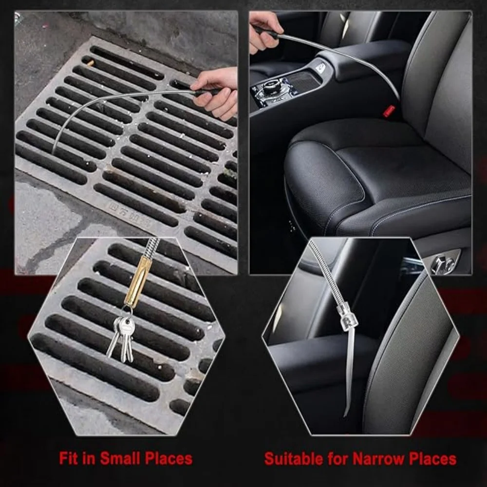 Bendable Flexible Magnetic Pickup Tool with Strong Suction Rod for Hard To Reach Car Keys Bolts Nuts Usb Screws Car Repair Tools