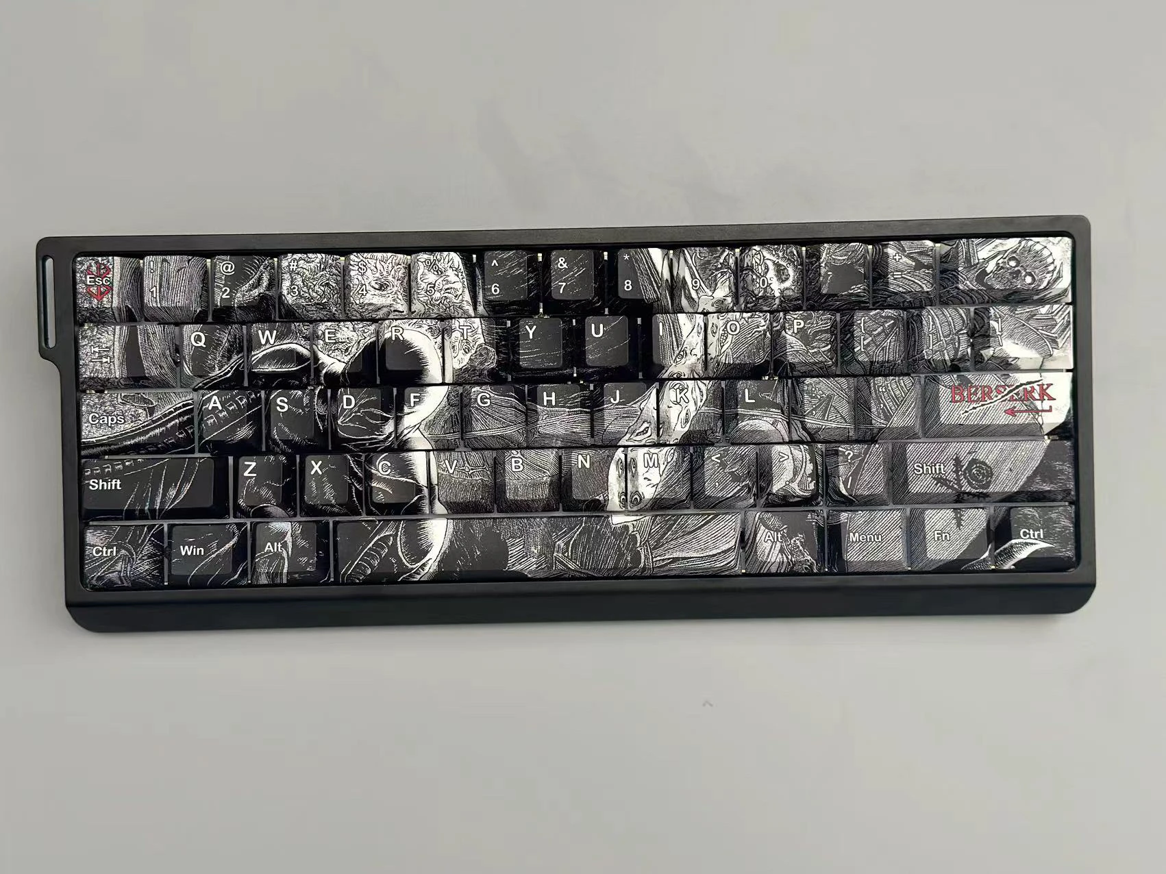 Berserk PBT Chreey PBT 염료 서브 새겨진 키캡 Wooting Ez63 Made68 60 64 68 75