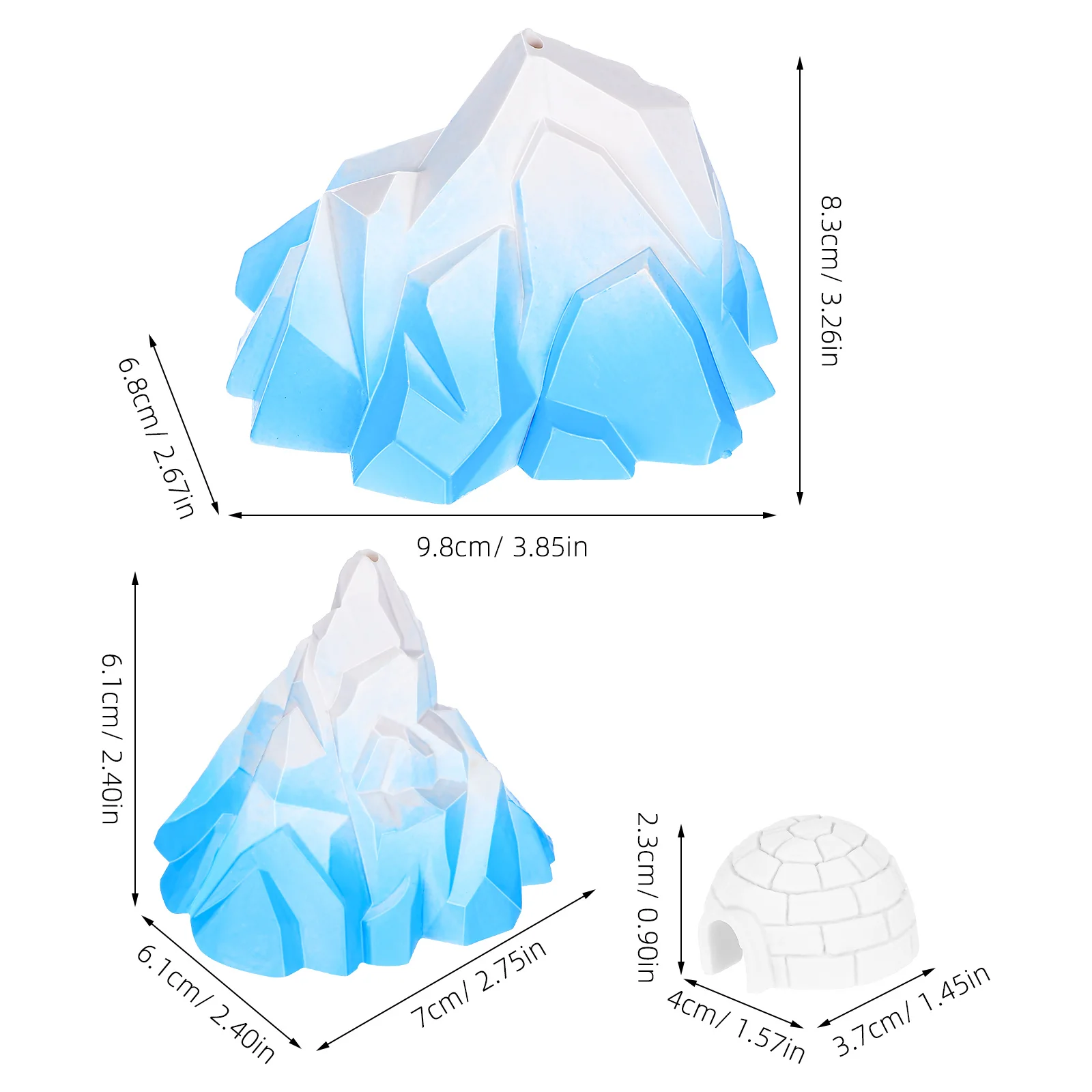 3 قطعة زينة القطب الشمالي الصغيرة في جبل القطب الشمالي لحوض السمك سطح المكتب المشهد الصغير مشهد جبل الثلج الجليدي القطب الشمالي المنمنمات #4