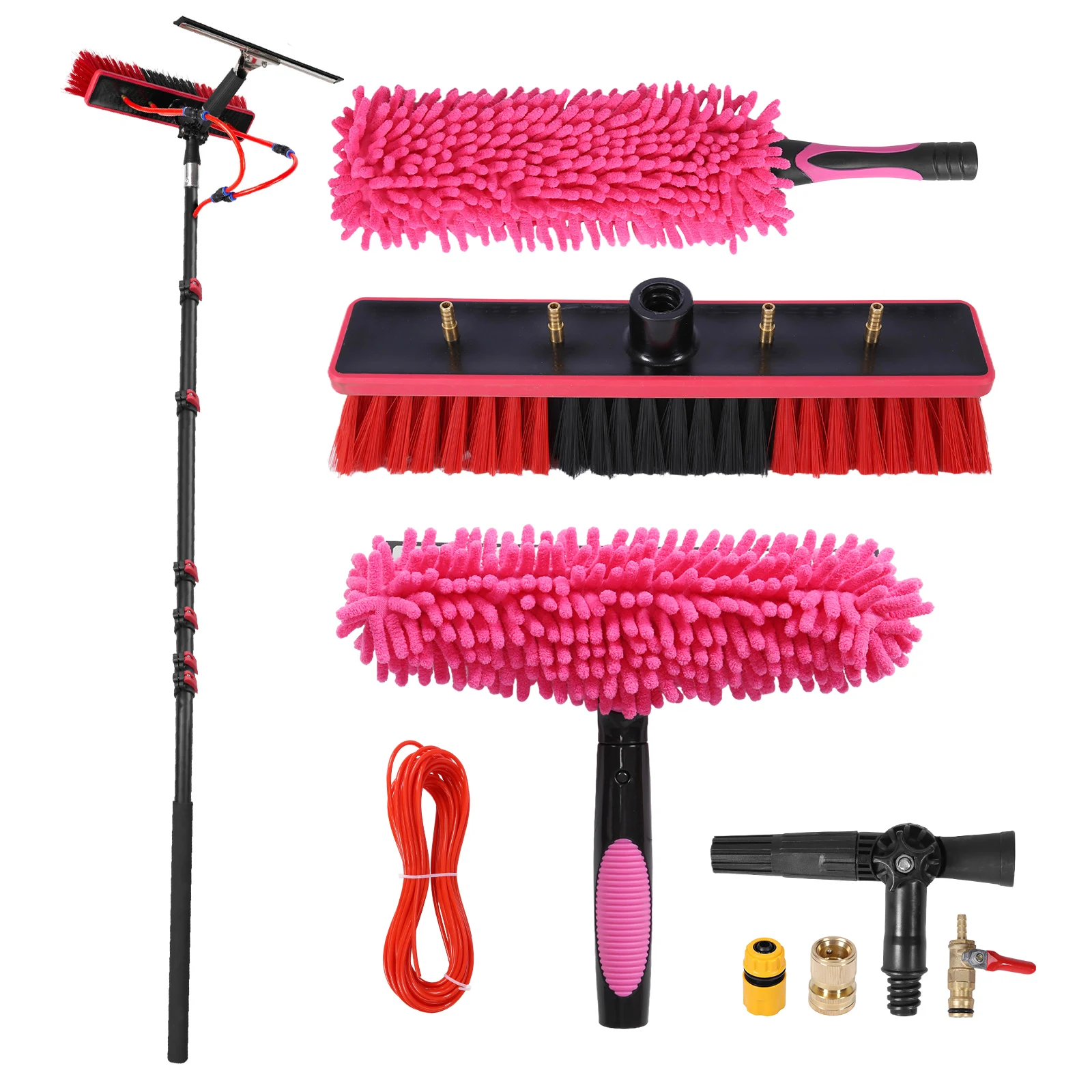 

Набор для чистки солнечных панелей из 11 предметов: регулируемый скребок из нержавеющей стали, щетка и скребок для стекла