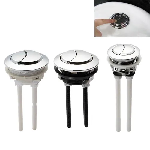 1pcs Plastic Round  Dual Flush Toilet Tank Round Valve Push Button Water Saving For Closestool Bathroom Accessories Push Buttons