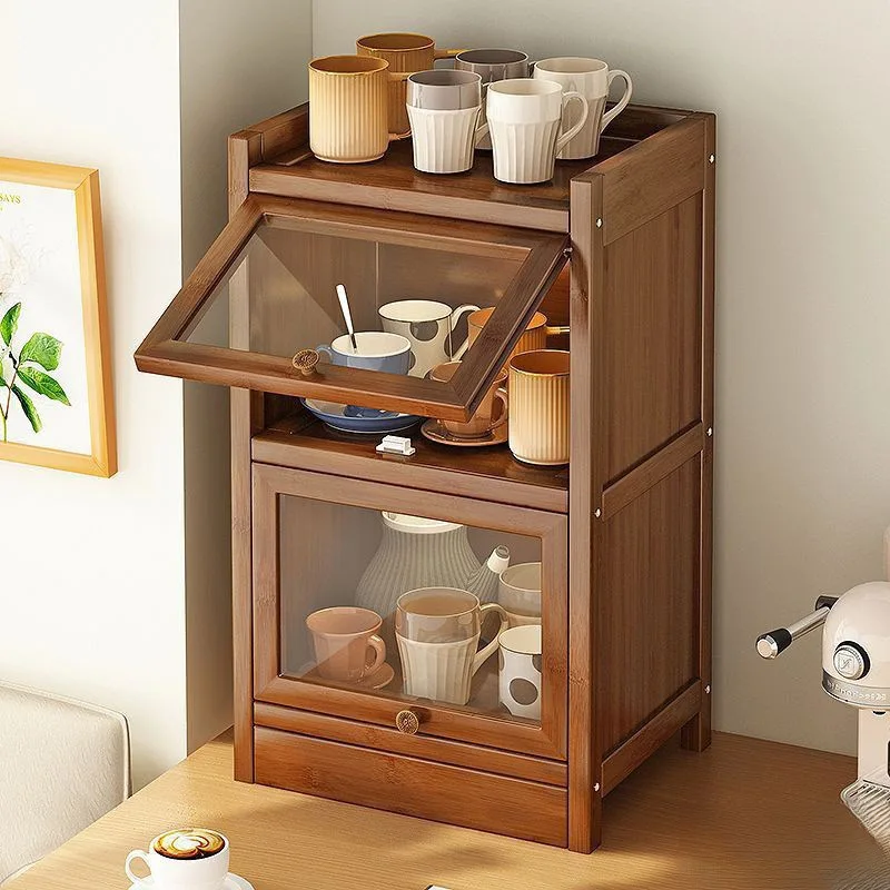 

Dust-proof cup storage rack Water storage rack Cup shelf Tea set Tea Coffee cup Kitchen Bamboo storage box