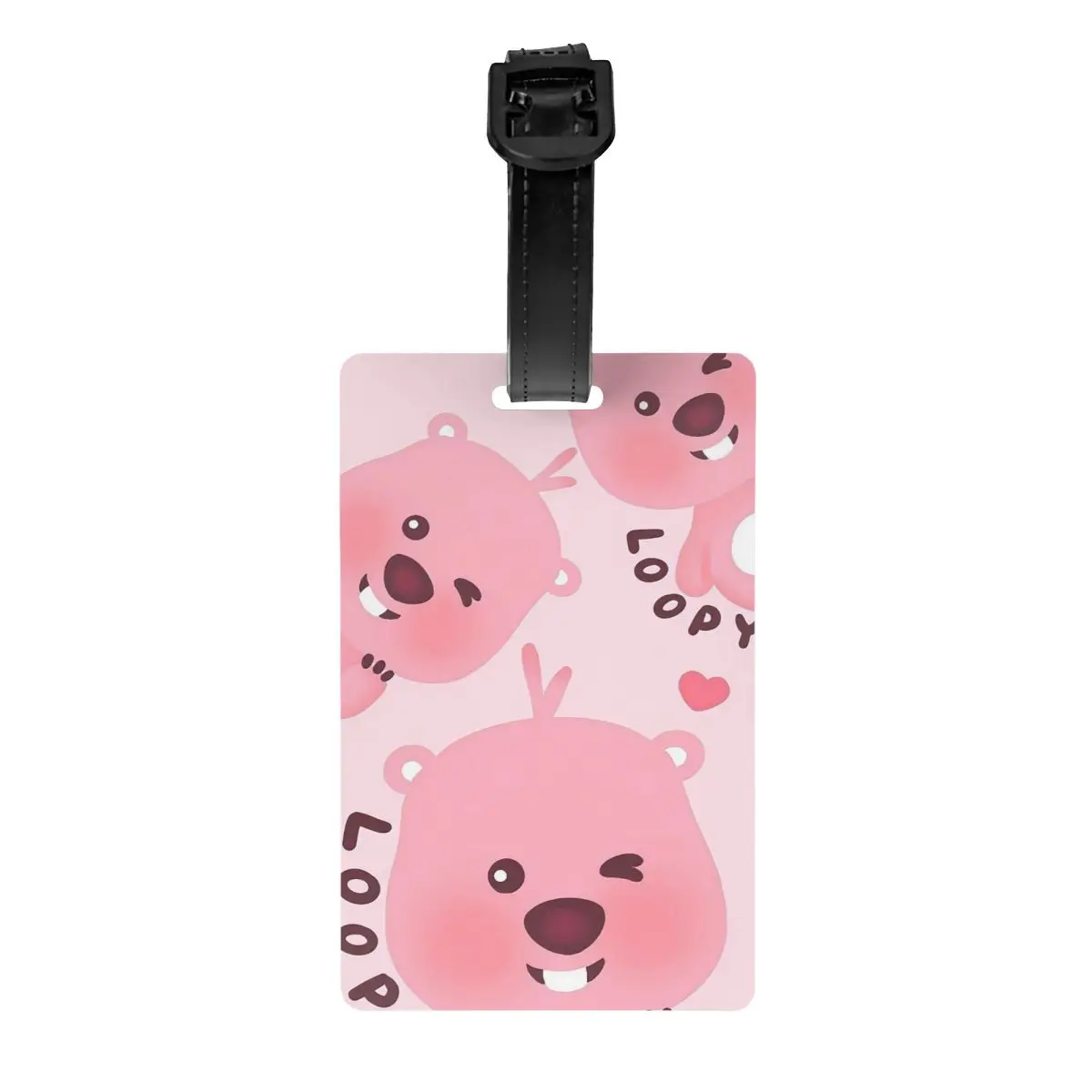 Kawaii LoAmendments Cartoon Beaver Bagage Tag, Suitcase Silica Gel Travel Accessrespiration Holder, Baggage Tag, ID Address Baggage Tags Gift