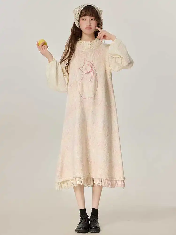 Japón primavera nuevo lindo y dulce chaleco rosa vestido + camisa conjunto de dos piezas