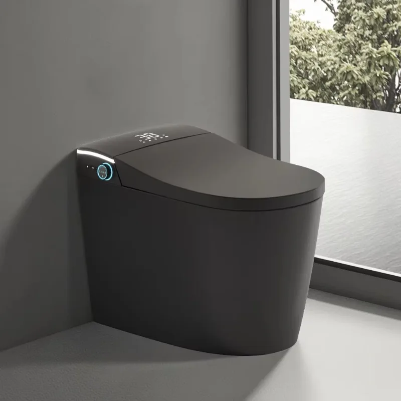 

High Quality Bathroom Warm Heating Ceramic Automatic Wc Electronic Control Toilet Black Smart Toilet