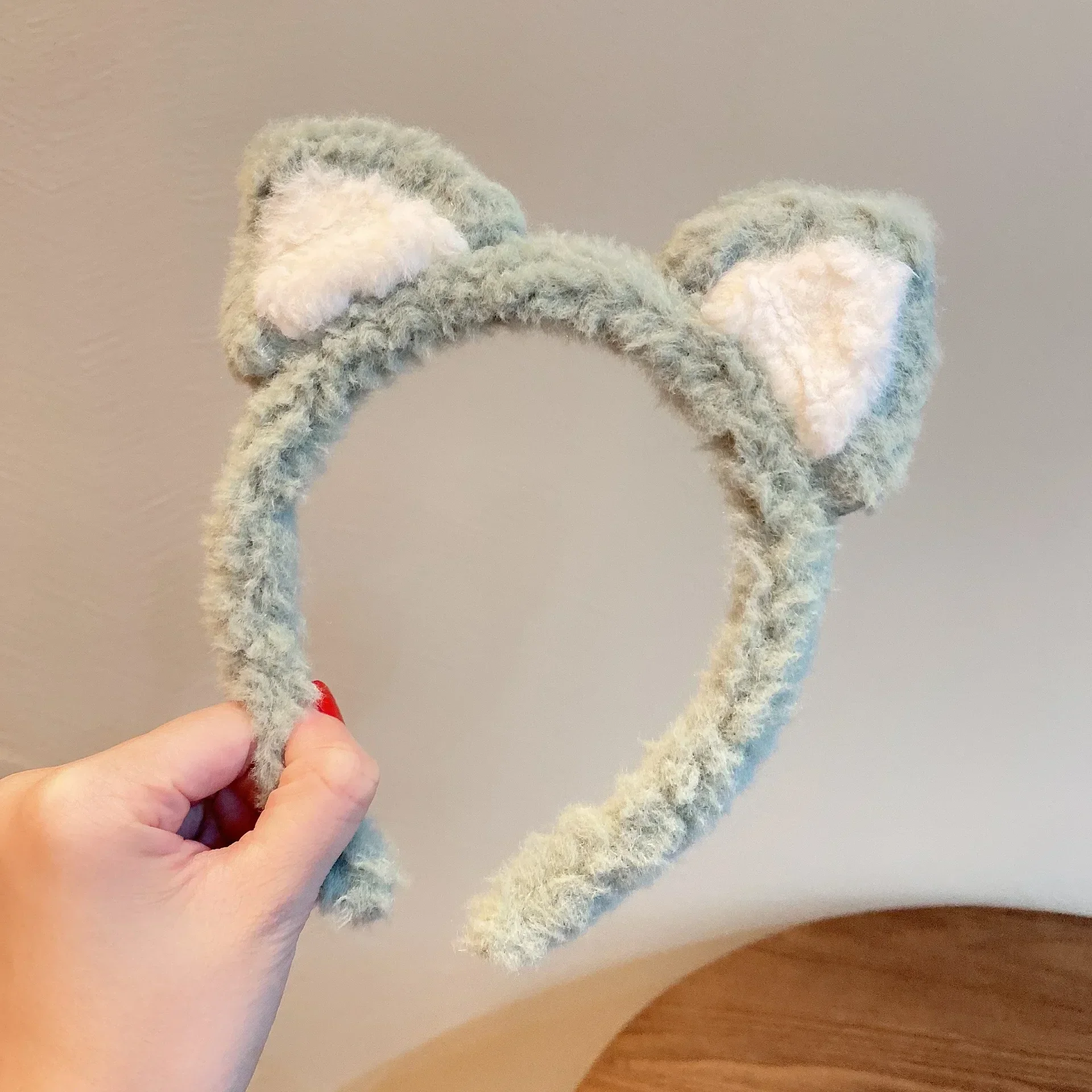 Cat Ears Hairband Women Girl Cosplay Hair Hoop Winter Soft Wool Headband Anime Party Hair Bands Face Wash Makeup Headwear