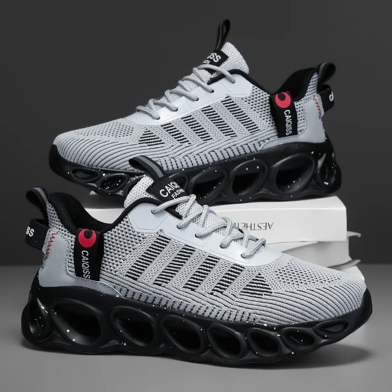 ELUVA  Men Shoes Breathable Sneakers Man Lightweight Non Slip Walking Shoes for Men Sports Outdoor Comfortable Athletic Footwear