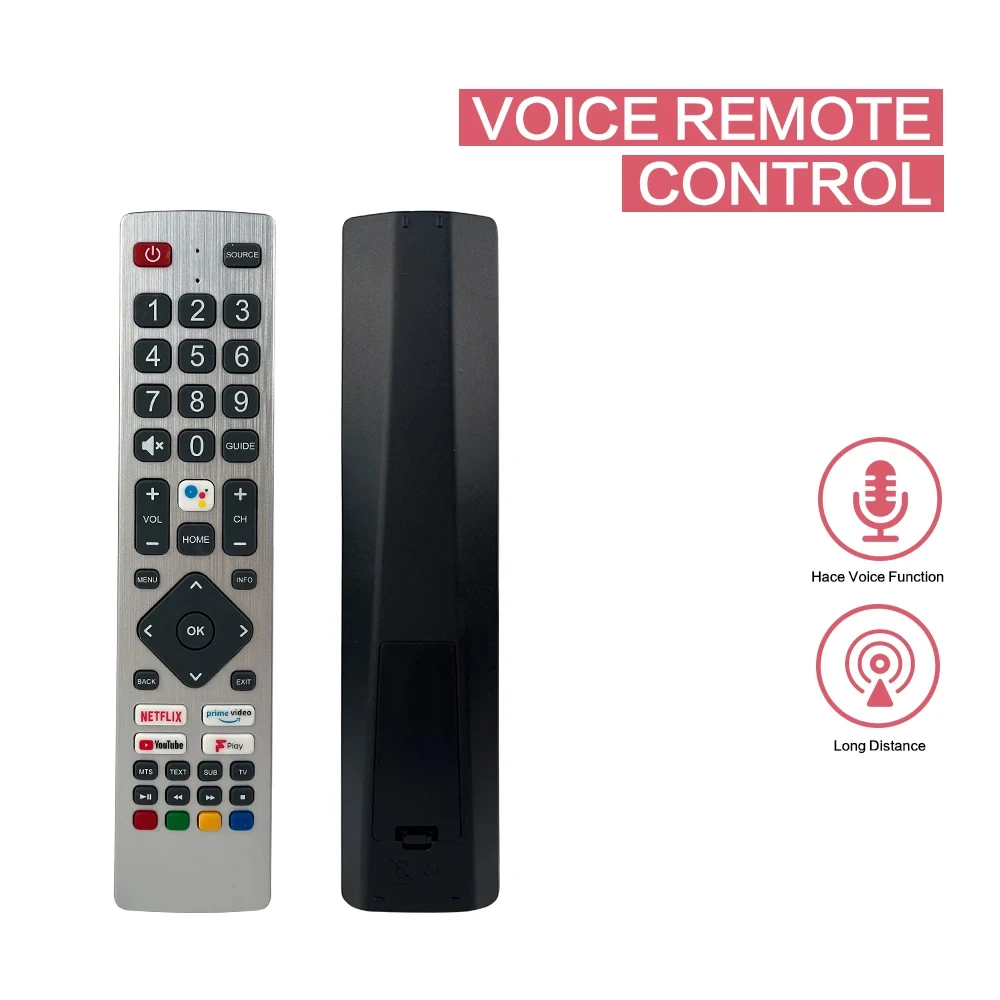 Voice TV Remote Control For Sharp AQUOS SHW/RMC/0134 Netflix Prime YouTube F-Play Smart TV with Voice Funtion