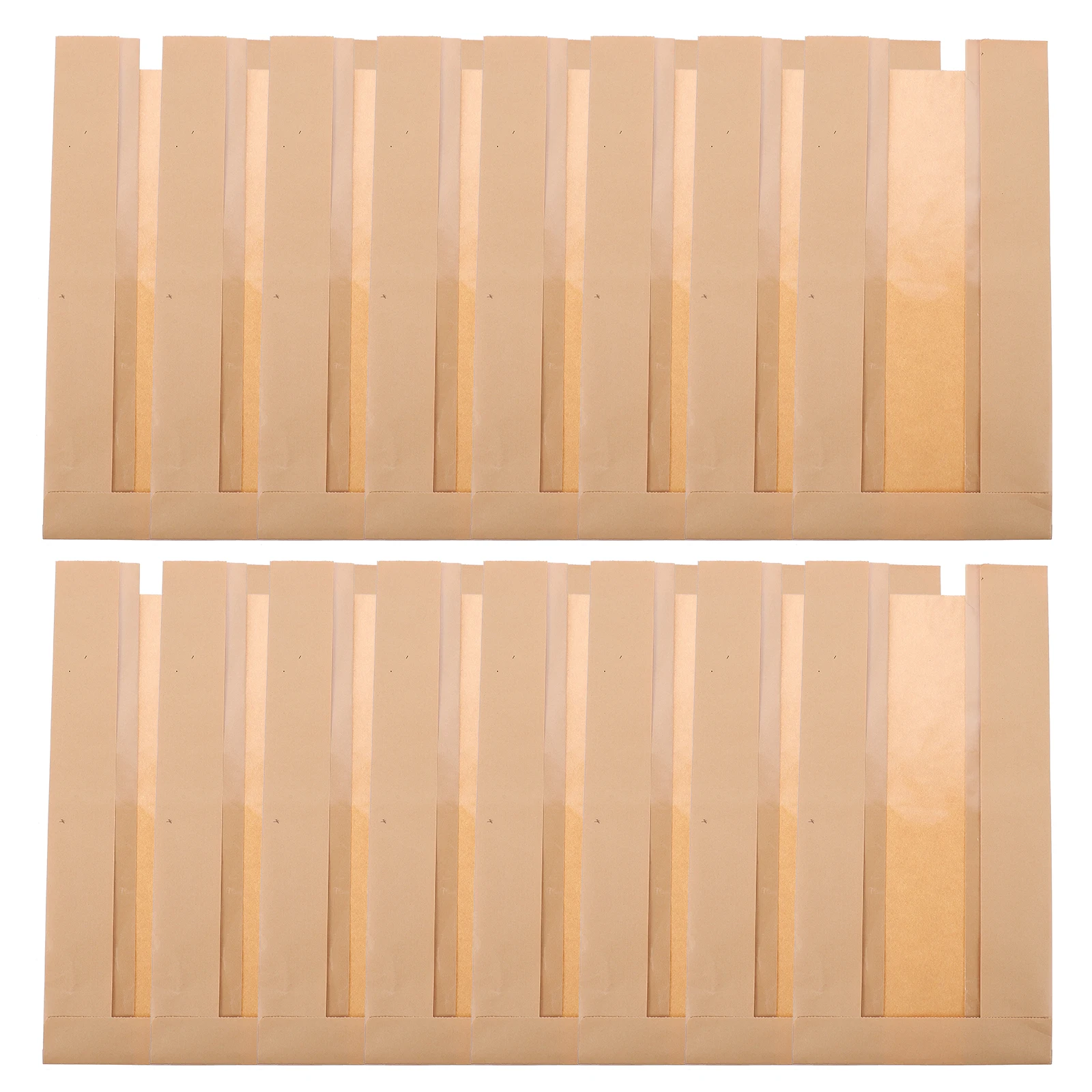 

50pcs Kraft Paper Gift Pouches Creative Candy Bags For Baking Cookies Chocolate Wrapping Packaging Greaseproof Food Containers