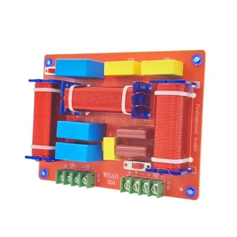 e56b 스피커 오디오 애 오 오디오 크로스 오버 필터 400W 조절 가능한 고음 및베이스 주파수 분할기