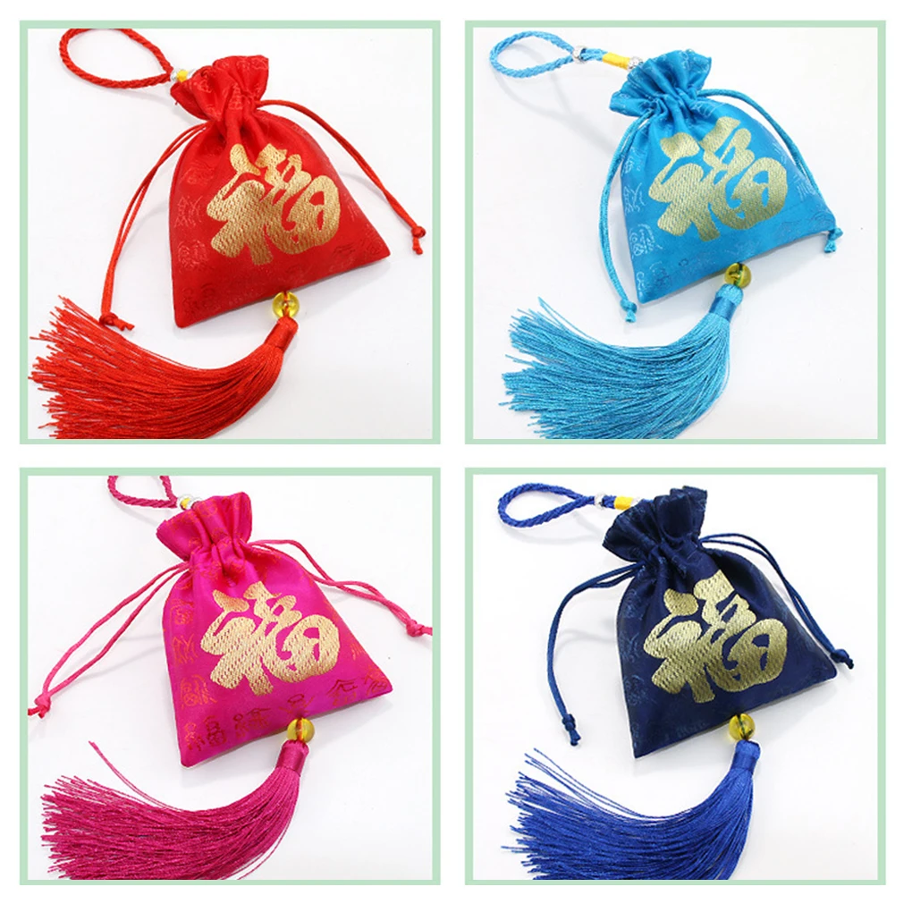 Drawstring Bags Fu Word Multifunctional Mini Gift Bags Perfume Satchel Pouches Packaging Cars Wide Application