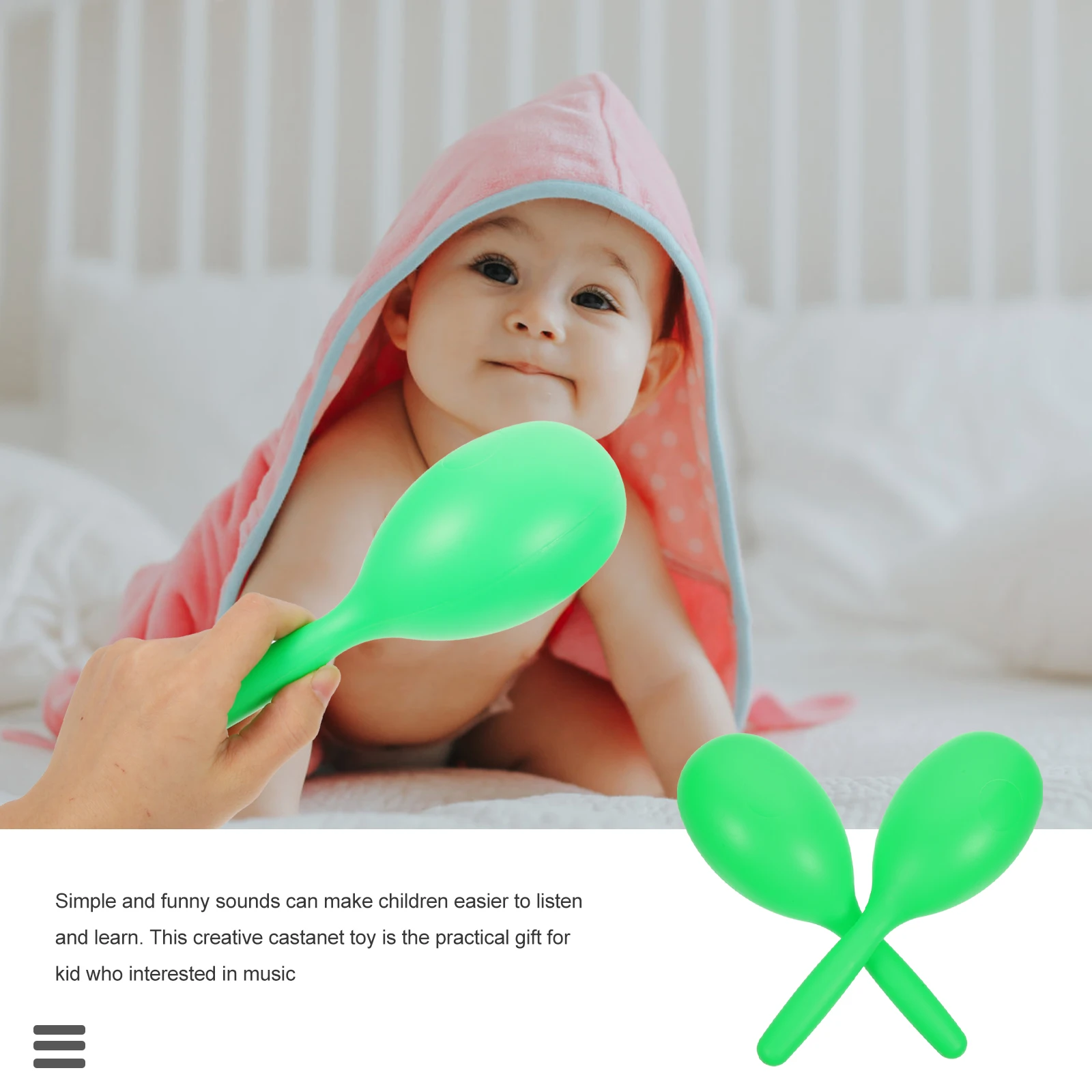 

6 Pcs Maracas Toddlers Musical Instruments Kids Toys for Children Baby Preschool