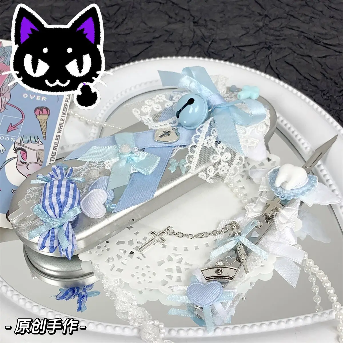 [Meow Meow Handmade] مشرط تجميل الملاك ذو اللون الكامل المائي، سكين مصنوع يدويًا عالي القيمة