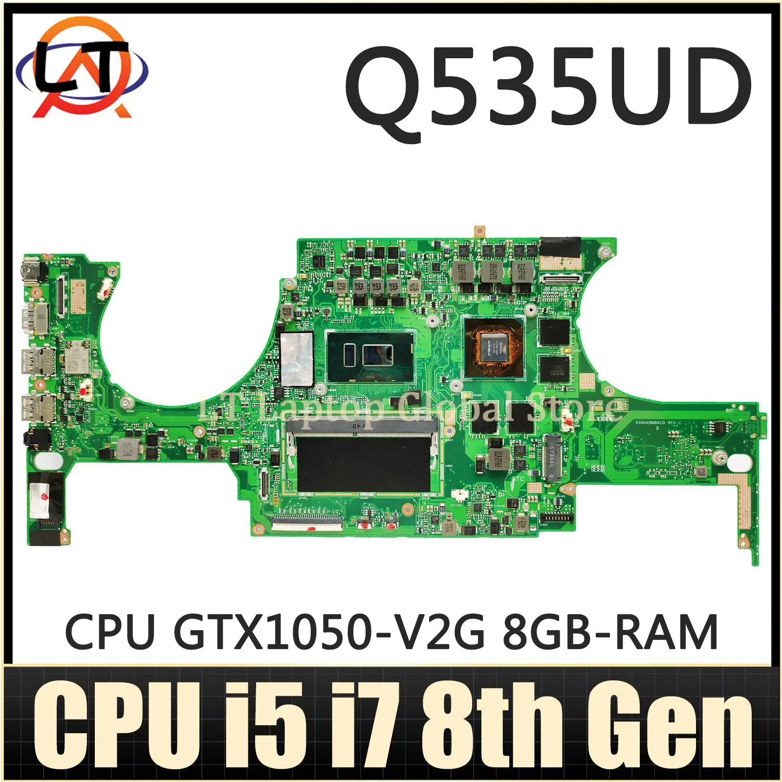 

LT Laptop UX561UD Mainboard For ASUS Zenbook Flip UX561UD UX561UN UX561U Motherboard W/I5-8250U I7-8550U GPU GTX1050 RAM 8GB