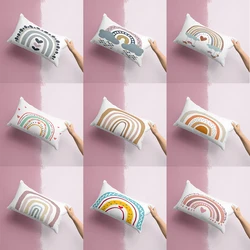 Cute cloud rainbow long pillowcase sofa bedroom pillowcase removable and washable multi-size pillowcase 30x50, 40x60, 50x70