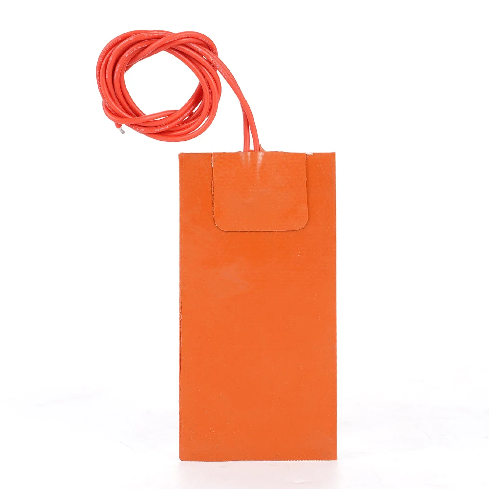 Многоцелевая грелка 12 В, 15 Вт, 50*100 мм, нагревательная пленка для масляного бака, силиконовая подушка, самоклеящиеся нагревательные аксессуары для быстрого нагрева