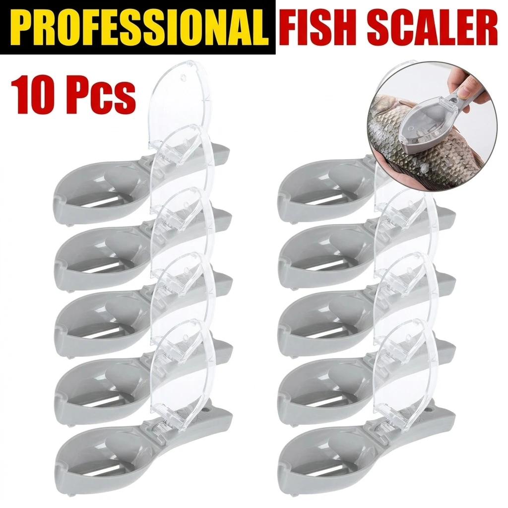 Fish Scales Graters Scraper Fish Cleaning Tool Scraping Scales Device with Cover Home Kitchen Cooking Fishing Tool Pesca Tackle
