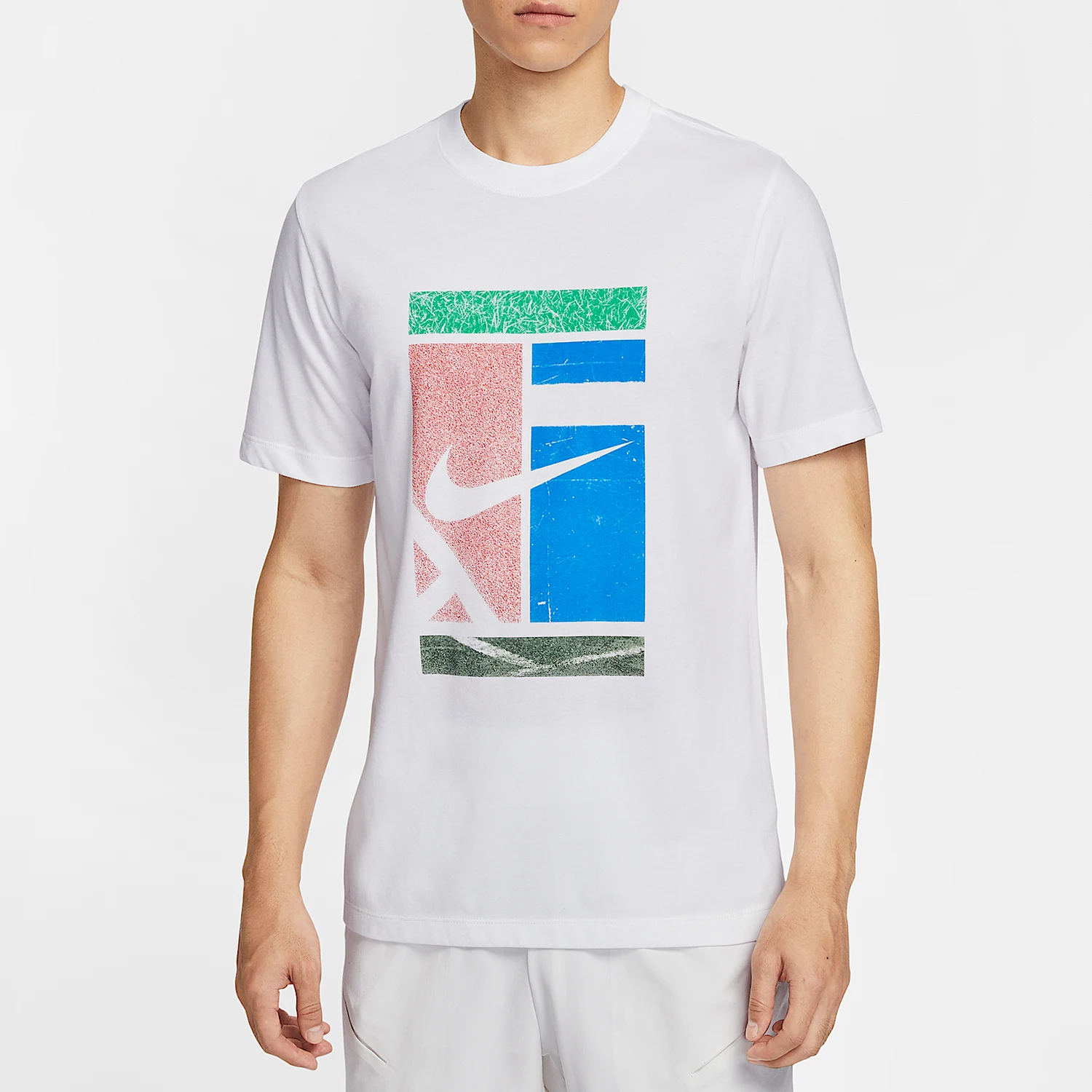 

Оригинальный мужской спортивный трикотажный дышащий пуловер Nike с круглым вырезом и короткими рукавами HV1789-100