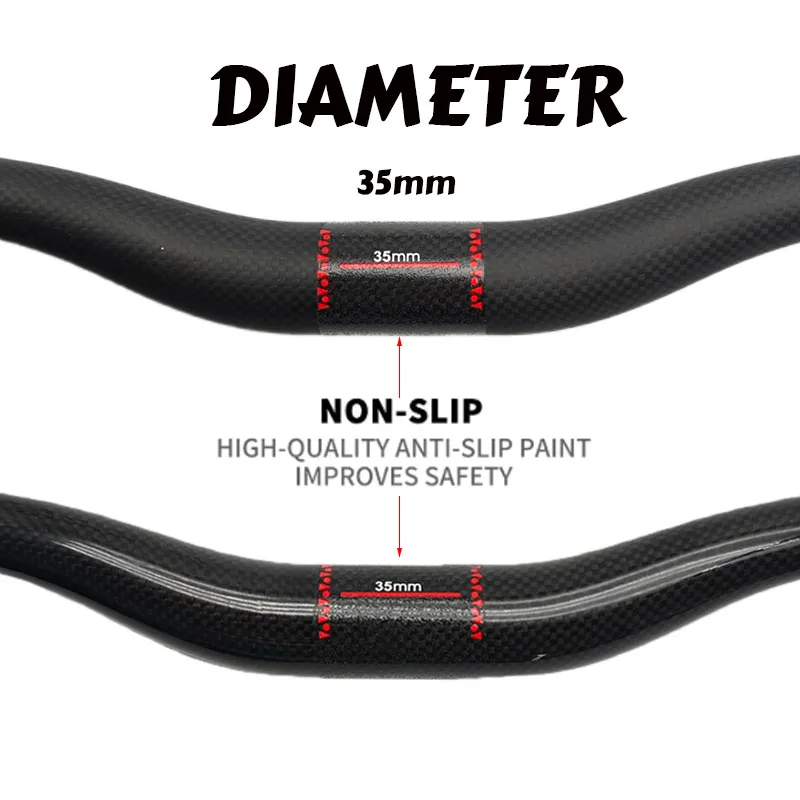 New MTB Bike Handlebar 3K Full Carbon Matt Finish Swallow Shaped Bicycle Carbon Bar 35mm X 660-800mm Mountain Bike Accessories