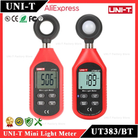 UNI-T UT383 UT383BT Mini Light Meter Digital Professional Luxometer 199900Lux 18500FC Illuminometer Photometer Light Lux Meter