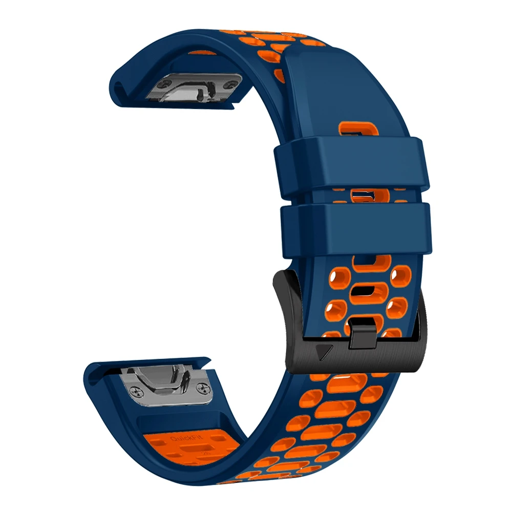 QuickFit 22 mm 26 mm atmungsaktives Sport-Silikonarmband für Garmin Fenix 7X 7 Pro 6X 6 5 5X Plus/Epix 2 47 mm 51 mm Armband-Uhrenarmbänder