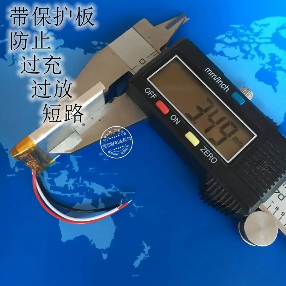 Новая горячая полимерная литиевая батарея 3,7 В 402535 042535   320 мАч MP3 MP4 GPS Smart Wear Перезаряжаемый литий-ионный аккумулятор 3 провода