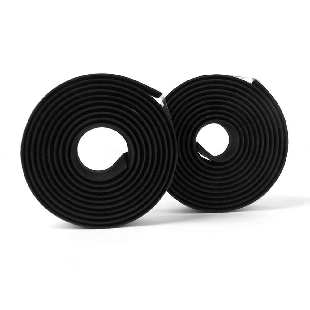 

2Pcs Eva Road Bike Handlebar Tape Anti-Slip Cushioned Touch Black Bar Wrap for Bicycle Mountain Bike Handblebar Tape