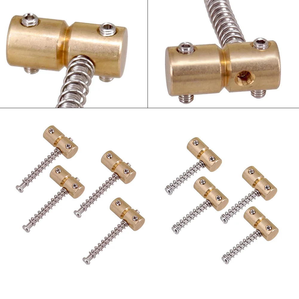 For Electric Bass Bridge Saddles 4Pcs for 4-String Guitar Designed for Compatibility with Common Bridge Mounting Patterns