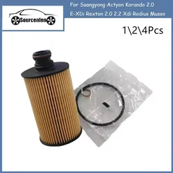 Filtro de aceite para Diesel Ssangyong Actyon Korando 2,0 e-xdi Rexton 2,0 2,2 XDi Rodius Musso 6721803009 67118-40125