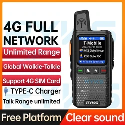 Poc Radio Global 4G Walkie Talkie 5000Km Long Range Camping Two Way Ham Radio Incompatible Zello Dmr Baofeng Uv5R Quansheng Tk11