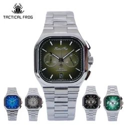 Tactical Frog Watch For Men 40mm VK64 chronograph Quartz Movement Sapphire C3 Super Luminous 100M Waterproof Luxury Men's Watch