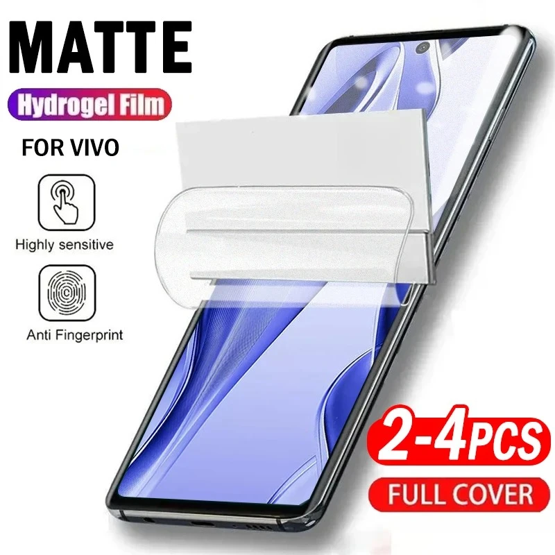 

2-4pcs Anti fingerprint Matte Hydrogel Film for Vivo V50e V40e V30e V50 V40 Lite V30 V29 V27 Pro Screen Protector not glass
