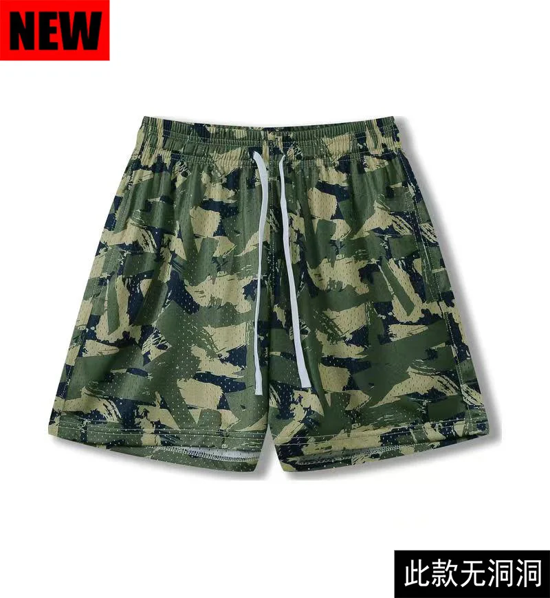 

American Sports Shorts Casual Men's And Women's Fitness Men's Muscle Sports Capri Pants Trendy Pants Mesh Breathable Shorts