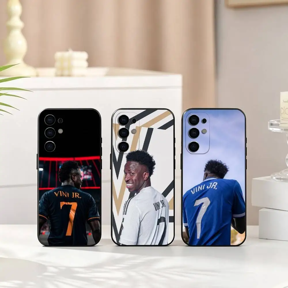 Football for Vinicius Jr gift  Phone Case For Samsung S25,S24,S21,S22,S23,S30,Ultra,S20,Plus,Fe,Soft Silicone Black Cover