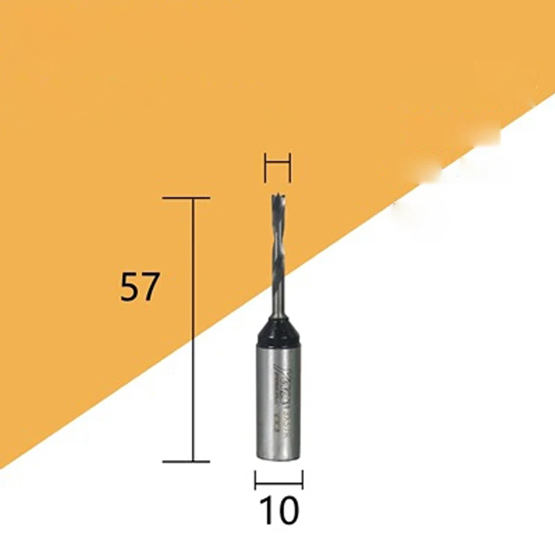 Left Right Rotation Woodworking 57mm Drill Bits Router Bit Row Drilling Two Flute Wood Hole Cutter Router Drill Bit