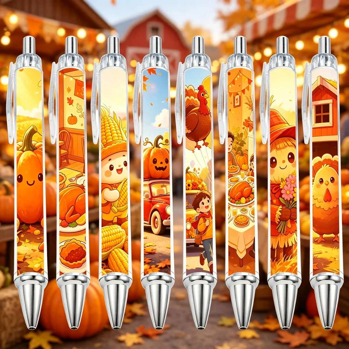 7/8/14/15 PCS Warm Autumn Healing Thanksgiving Gel Pen - Pattern Random