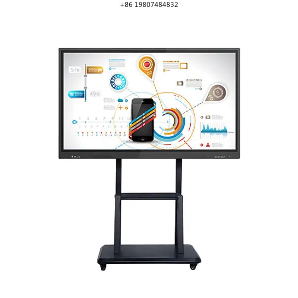 65/75/86 Inch LCD DLED Interactive Screens, Android 13 System, Air Bonding IR Touch, Corporate TV for