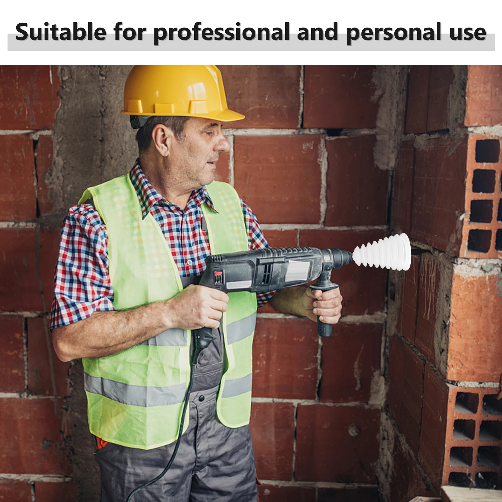 2 قطعة وعاء سيليكون مقاوم للغبار غطاء مثقاب كهربائي سهل التركيب عمر خدمة طويل مجمع مثقاب كهربائي أبيض