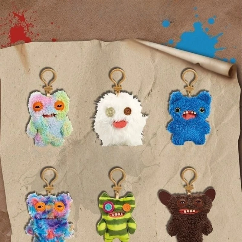 12cm Fuggler Plush Cute Tooth Monster Plush Pendant Funk Tooth Treasure Ugly Cute Doll Funny PP Cotton ornament Gifts Toys Kids