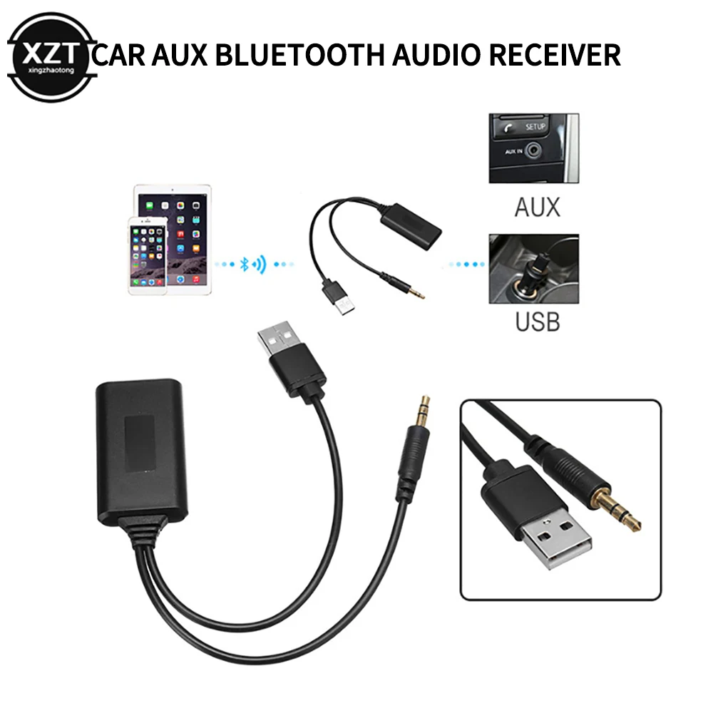 Adaptador de áudio para BMW, Aux-In, cabo AUX, Bluetooth 5.0, receptor de áudio, USB, 3.5mm Jack, BMW E90, E91, E92, E93