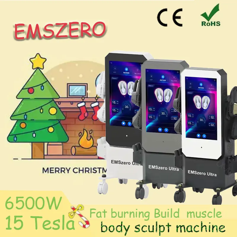 

Non invasive EMS shaping machine 6500W EMSZERO degreasing machine 200Hz RF technology muscle stimulation machine 15 Tesla