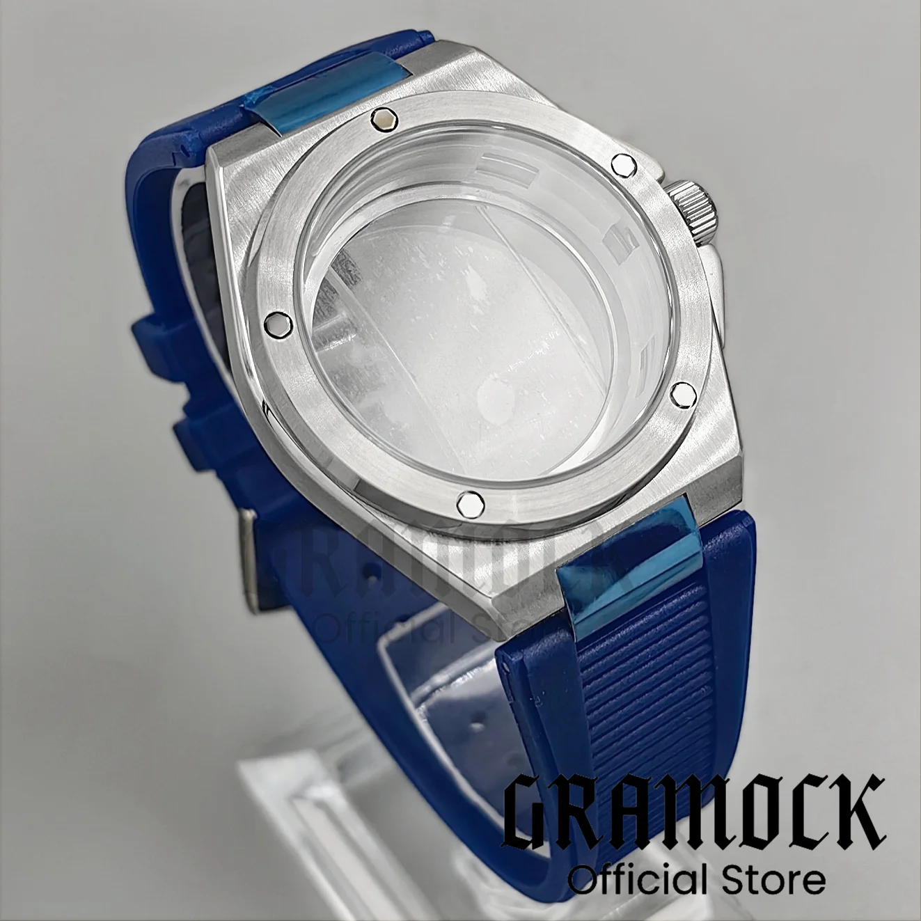 Steel Diver 40mm Ingenieur Series Men's Watch Case+Rubber Strap Mod Accessories Part For NH35 NH34 NH36 ETA2824 PT5000 Sapphire view 5