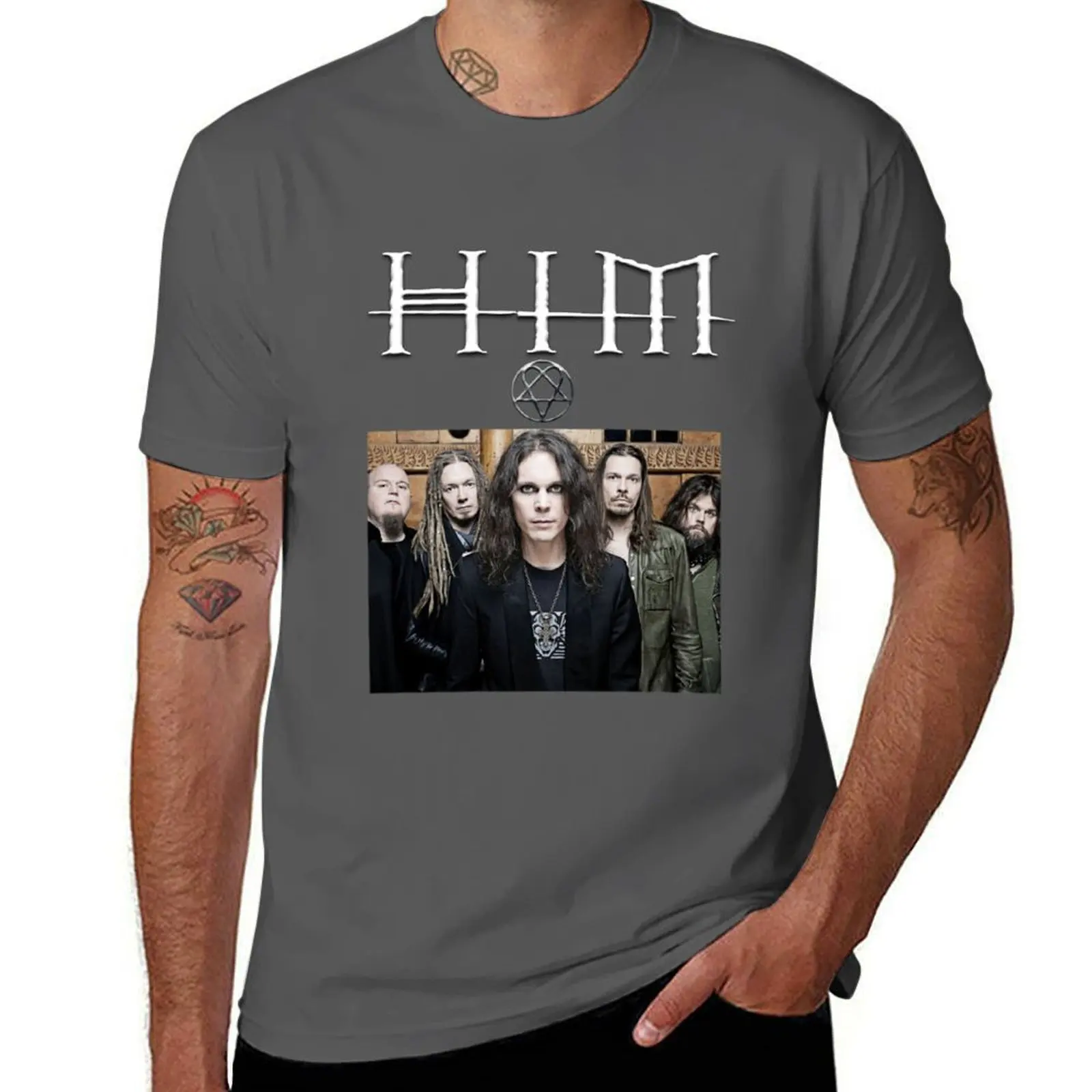 

Ville--Valo--HIM T-Shirt t shirt man casual cotton t shirts high quality T-Shirt