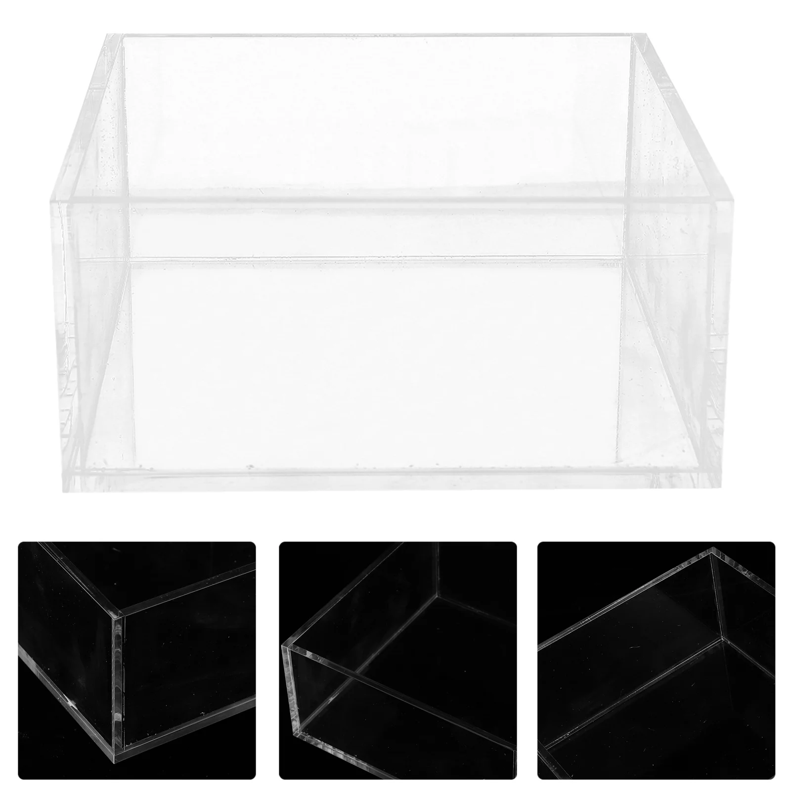 

Square Clear Acrylic Napkin Holder Tissue Box for Dining Table Modern Napkin Organizer Tissue Box Holder