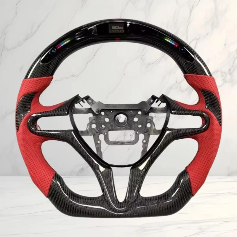 Customized Leather Smart LED Carbon Fiber Steering Wheel for  2007-2012  Car Interior