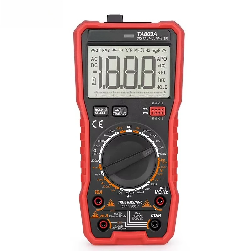 TA803A Multimeter, Digital Auto Ranging, AC/DC Voltage, Current, Capacitance, Frequency for Sale