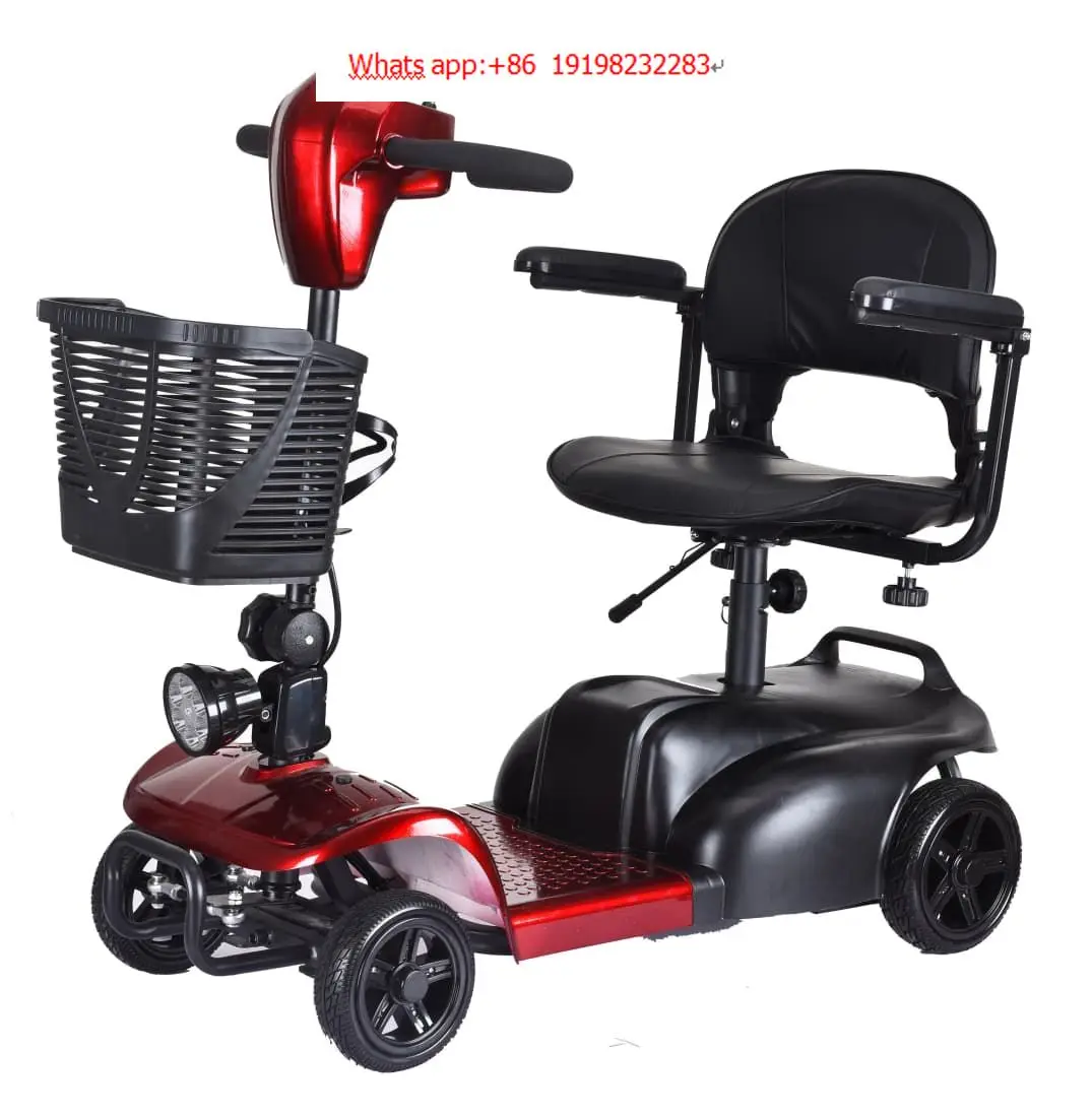 

Four wheeled elderly mobile lightweight scooter, portable travel and commuting scooter
