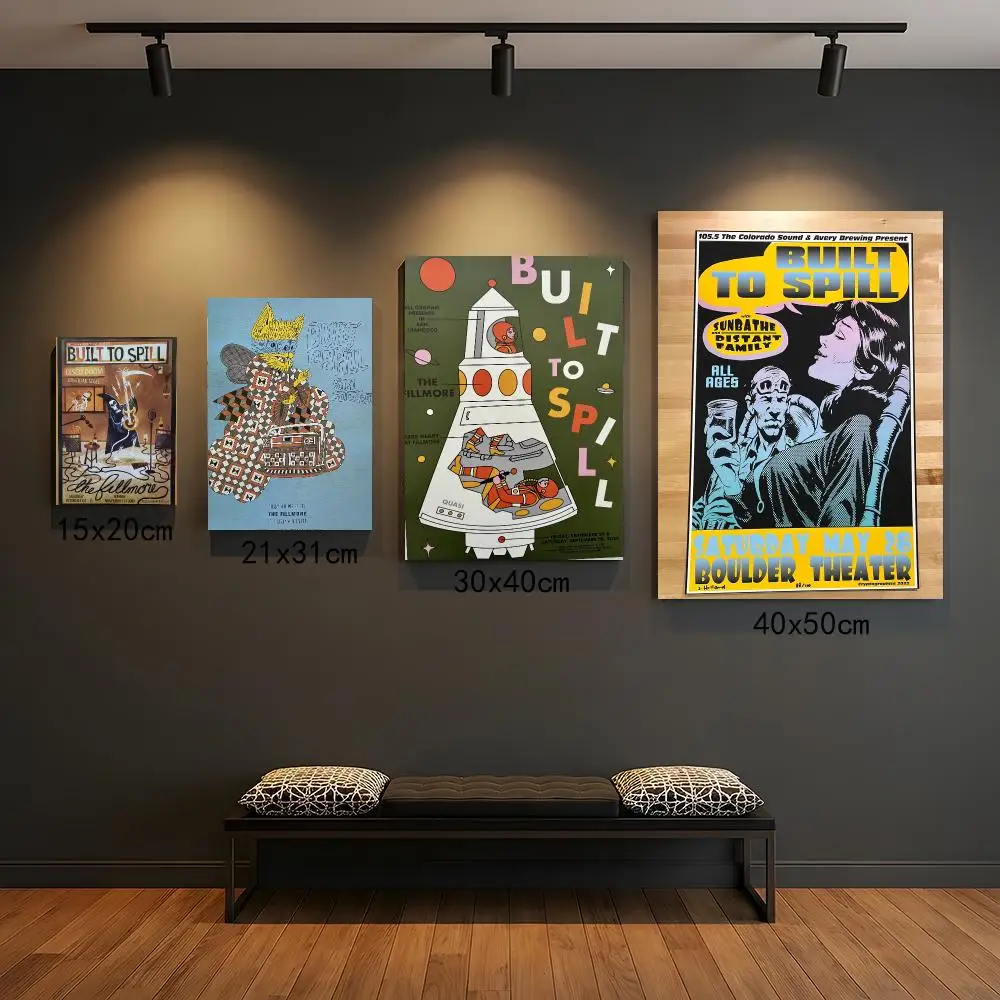 band B-Built to Spill-L Poster Peel and Stick Wall Art for Cafe Office Bar and Home Decoration