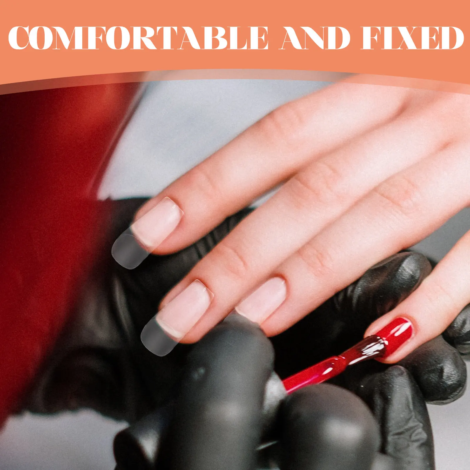 1 Box Clear False Nail Tips Full Cover Fake Nails Natural Sturdy Quality for Home Salon Use Wedding Bar Party